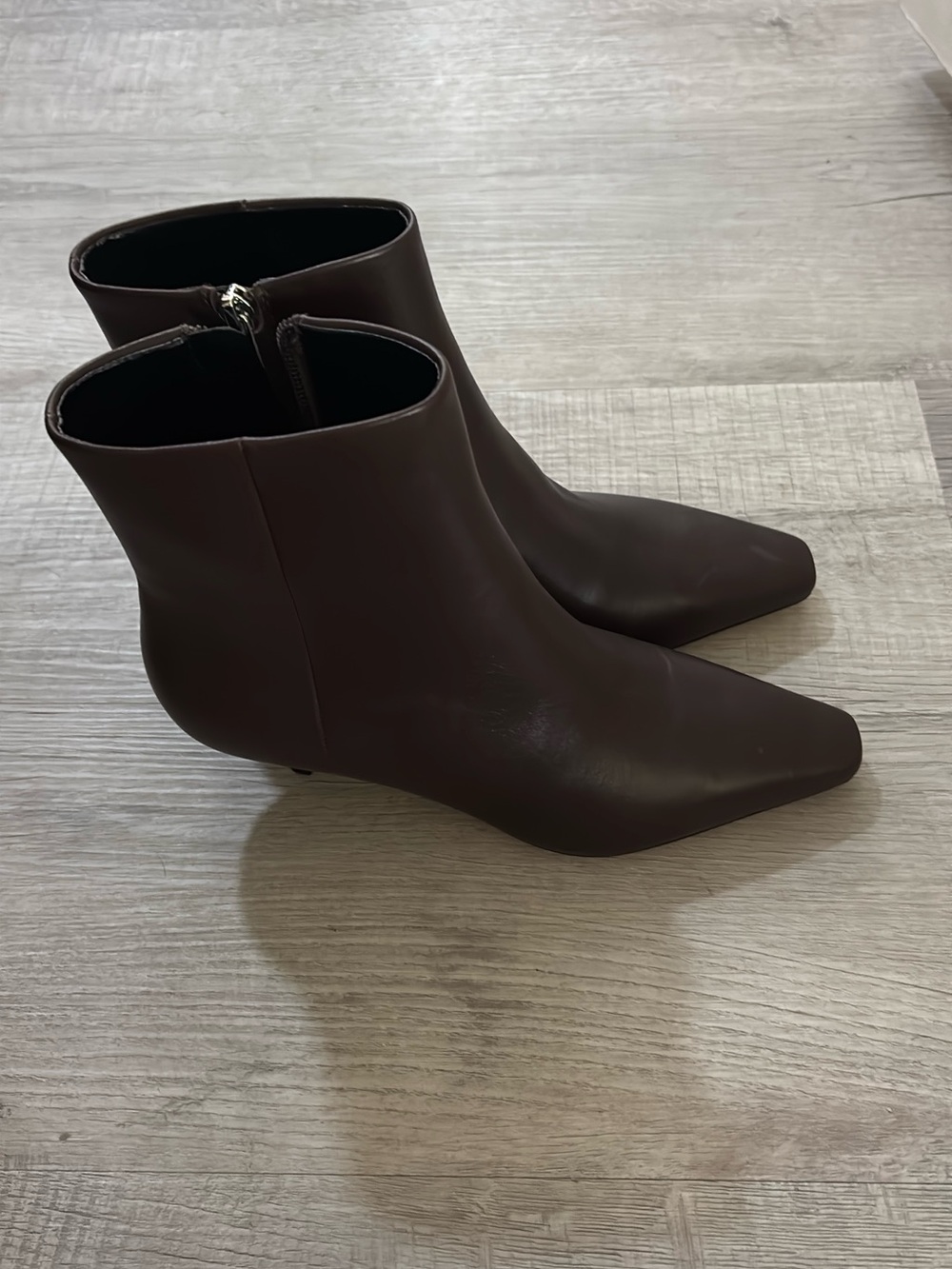 Marc Fisher Dark Brown Pointed Toe Ankle Booties
